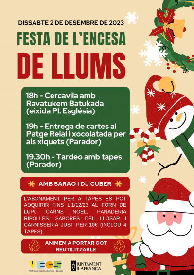 Fiesta del encendido de luces de Navidad en Vilafranca